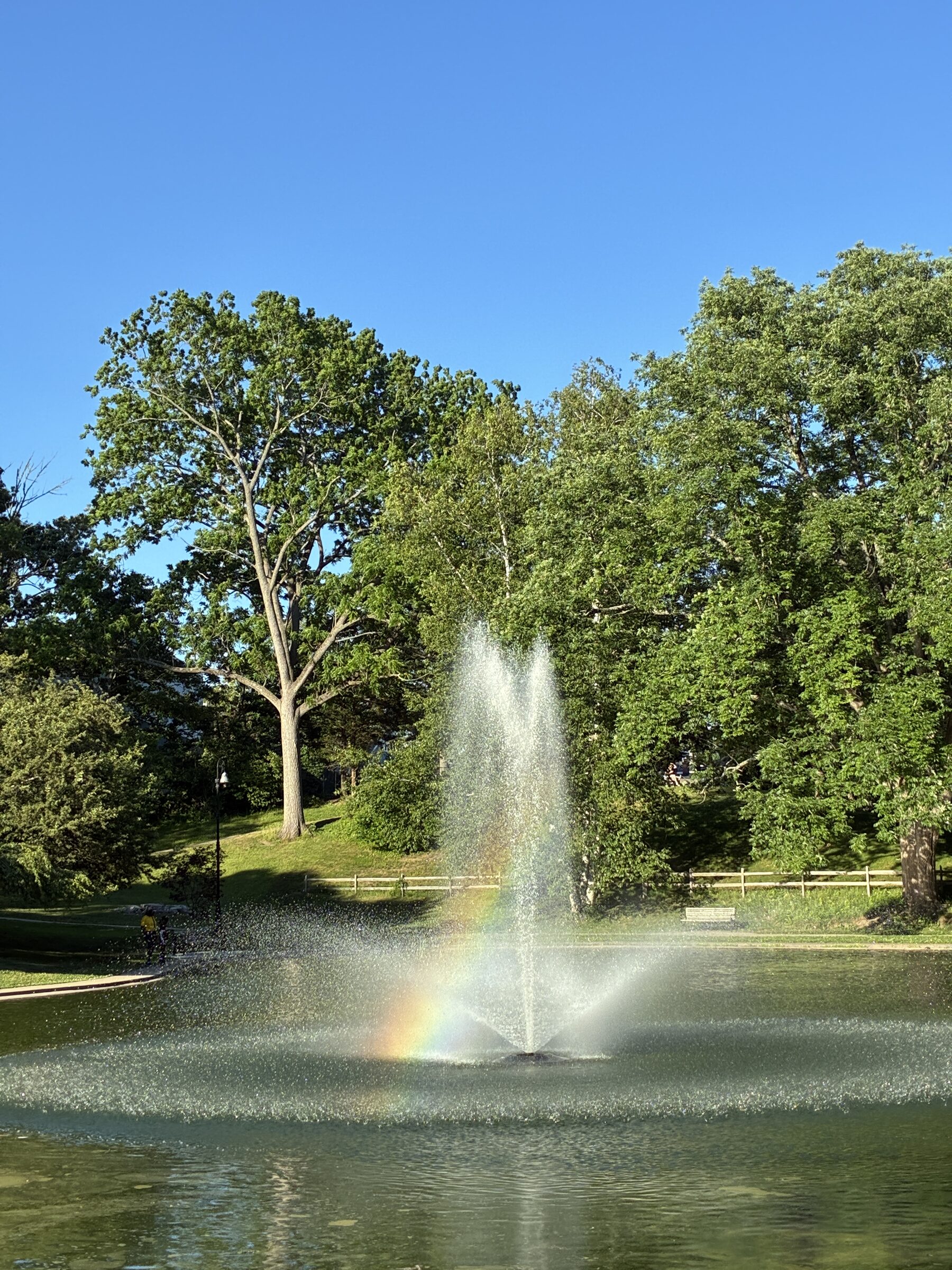 Fountain and park in Westerly, Rhode Island